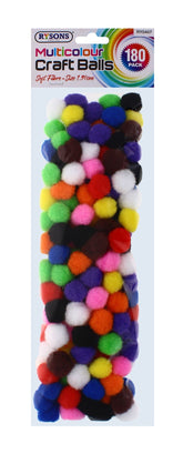 180PC MULTICOLOUR CRAFT BALLS